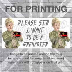 Oliver with a Twist, Grenadier Guards, Parody Design (11oz Mug)