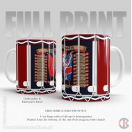 Grenadier Guards FULL PRINT Drum Mug, (11oz Mug), printed top to bottom.