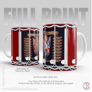 Scots Guards FULL PRINT Drum Mug, (11oz Mug), printed top to bottom.