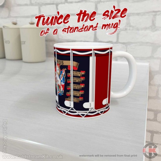 20oz Welsh Guards Regimental Drum Mug - SUPER HUGE 20oz Super Jumbo Drum Mug
