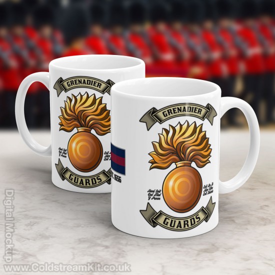 Mug & TShirt Package, Retro Grenadier (Grenade) Guards Design