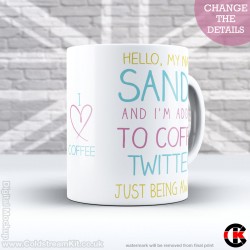 FOR HER, Addicted to Coffee, Twitter and being Awesome (11oz Mug) FOR HER, Addicted to Coffee, Twitter and being Awesome (11oz Mug)