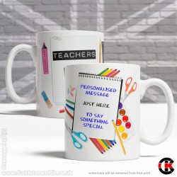 Personalised Teachers Mug, Simple Stationery (11oz Mug) Personalised Teachers Mug, Simple Stationery (11oz Mug)