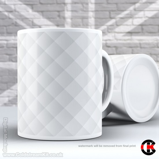 Optical Illusion Mug Collection, Geometric Shading, in Grey - Design C (11oz Mug)
