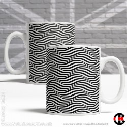 Optical Illusion Mug Collection, wavy lines, just to make your eyes bleed - Design E (11oz Mug) Optical Illusion Mug Collection, wavy lines, just to make your eyes bleed - Design E (11oz Mug)