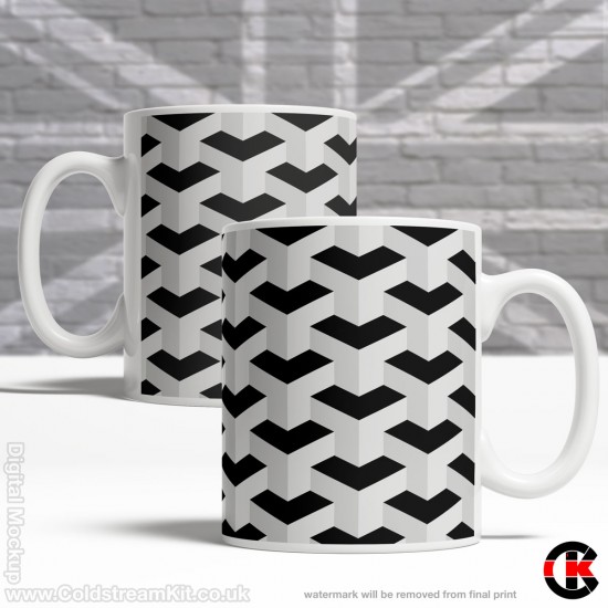 Optical Illusion Mug Collection, Geometric Patterns, Part 3 - Design J (11oz Mug)