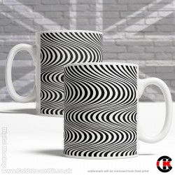 Optical Illusion Mug Collection, More Crazy Curves - Design K (11oz Mug) Optical Illusion Mug Collection, More Crazy Curves - Design K (11oz Mug)