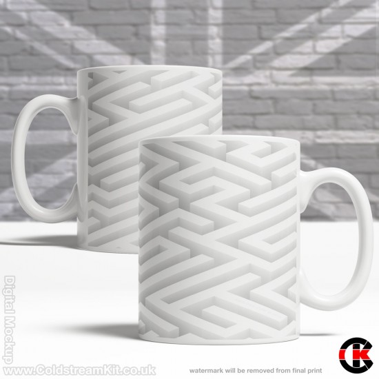 Optical Illusion Mug Collection, Geometric Patterns, Part 4 - Design M (11oz Mug)