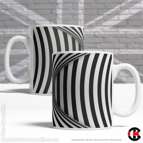Optical Illusion Mug Collection, Crazy Lines - Design N (11oz Mug)
