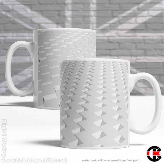 Optical Illusion Mug Collection, Geometric Tiles - Design O (11oz Mug)