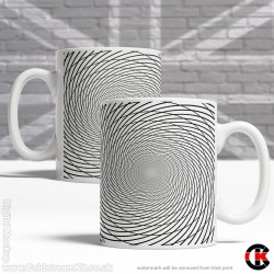Optical Illusion Mug Collection, Geometric Circles - Design P (11oz Mug) Optical Illusion Mug Collection, Geometric Circles - Design P (11oz Mug)