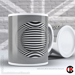 Optical Illusion Mug Collection, More Straight lines and Curves Part 2 - Design R (11oz Mug)