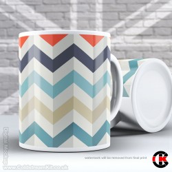 Optical Illusion Mug Collection, Geometric Colours - Design V (11oz Mug) Optical Illusion Mug Collection, Geometric Colours - Design V (11oz Mug)