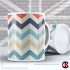 Optical Illusion Mug Collection, Geometric Colours - Design V (11oz Mug)