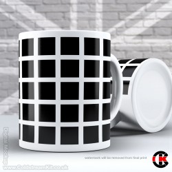 Optical Illusion Mug Collection, What dots? Just Squares! - Design X (11oz Mug)