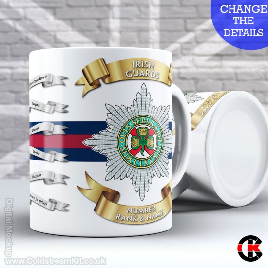 Personalised Mug, Irish Guards (11oz Mug)