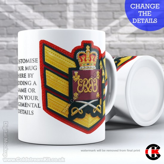 Guards Tunic Rank Mug, (CSgt) Colour Sergeant, Grenadier Guards FREE Personalisation (11oz Mug)