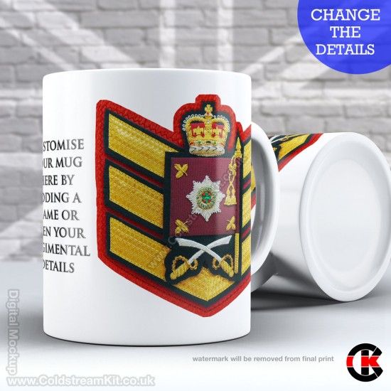 Guards Tunic Rank Mug, (CSgt) Colour Sergeant, Irish Guards FREE Personalisation (11oz Mug)