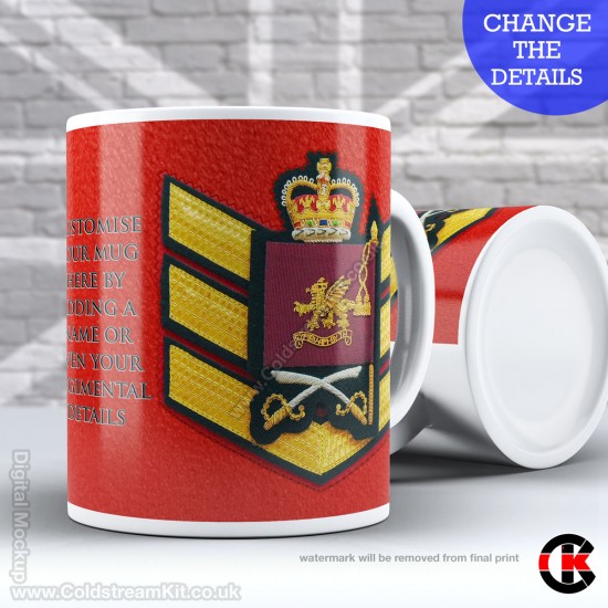 Guards Tunic Rank Mug, (CSgt) Colour Sergeant, Welsh Guards FREE Personalisation (11oz Mug)