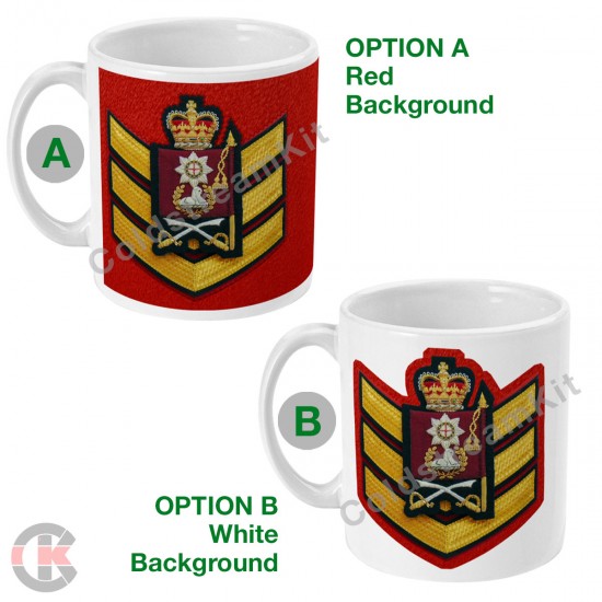 Guards Tunic Rank Mug, (WO2) Warrant Officer, Coldstream Guards FREE Personalisation (11oz Mug)