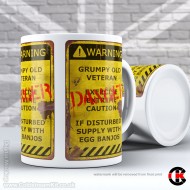 Warning Sign, Grumpy Old Veteran Mug (11oz Mug) Warning Sign, Grumpy Old Veteran Mug (11oz Mug)