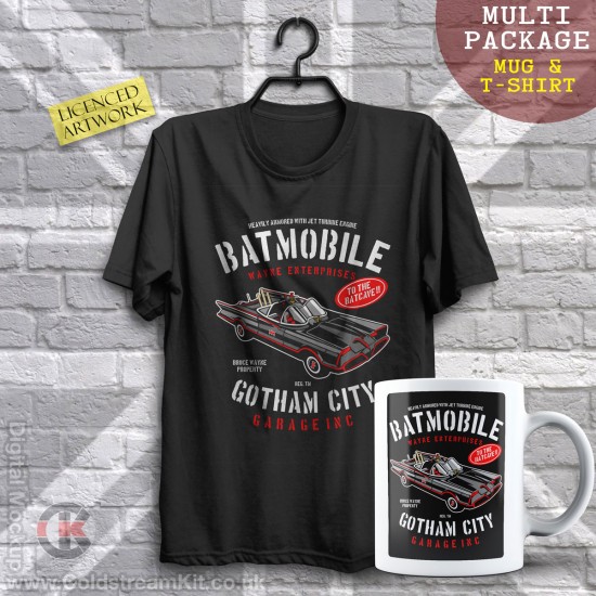 Multi-Package (save over £5) Retro Batmobile (Mug & T-Shirt Package) 20% off!
