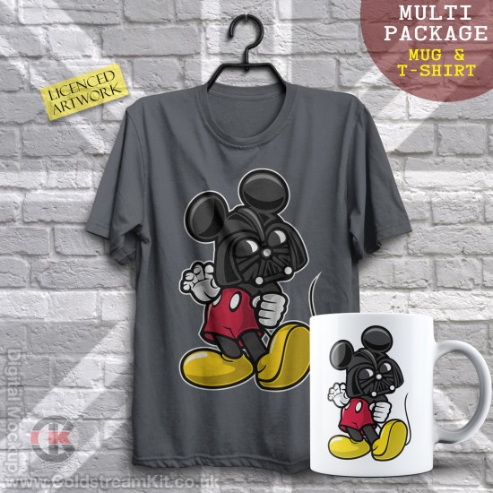 Multi-Package (save over £5) Mickey Mouse Darth Vader, Mashup (Mug & T-Shirt Package) 20% off!