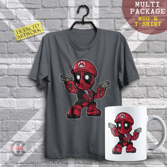 Multi-Package (save over £5) Deadpool Mario, Mashup (Mug & T-Shirt Package) 20% off!