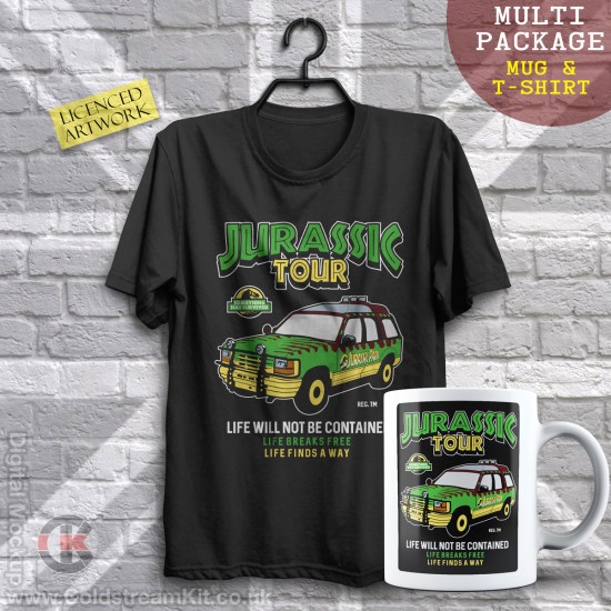 Multi-Package (save over £5) Jurassic Tour Vehicle (Mug & T-Shirt Package) 20% off!