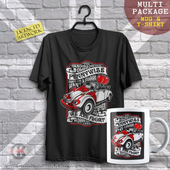 Multi-Package (save over £5) Pennywise (IT) Wagon (Mug & T-Shirt Package) 20% off!