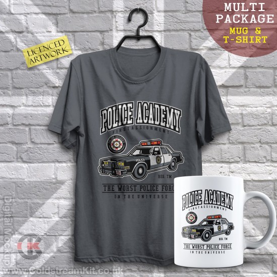 Multi-Package (save over £5) Police Academy (Mug & T-Shirt Package) 20% off!
