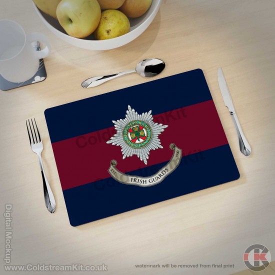 Irish Guards Blue Red Blue Hardwood Placemats (3 sizes available)