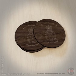 Blues & Royals Hardwood Coasters, Square or Round, 4 Wood Effects Available Blues & Royals Hardwood Coasters, Square or Round, 4 Wood Effects Available