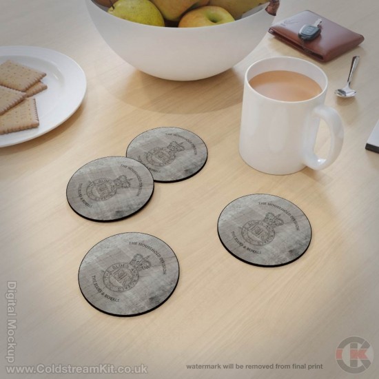 Blues & Royals Hardwood Coasters, Square or Round, 4 Wood Effects Available