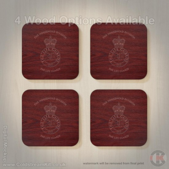 Life Guards Hardwood Coasters, Square or Round, 4 Wood Effects Available