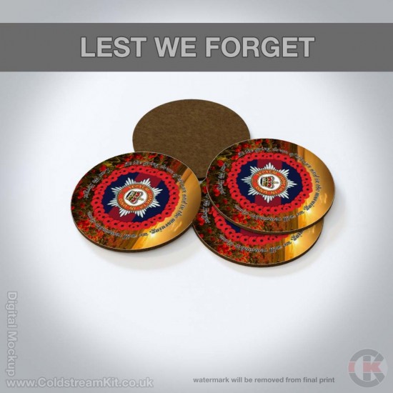 Household Division 'Lest We Forget' Hardwood Coasters, Square or Round, Poppies Design