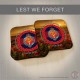 Welsh Guards 'Lest We Forget' Hardwood Coasters, Square or Round, Poppies Design