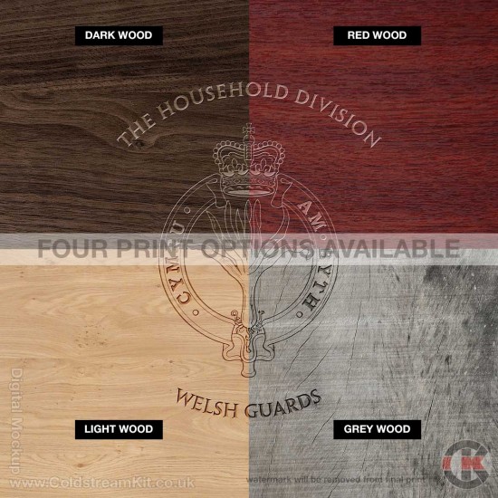Welsh Guards Hardwood Placemats, 4 Wood Effects & 3 Sizes Available