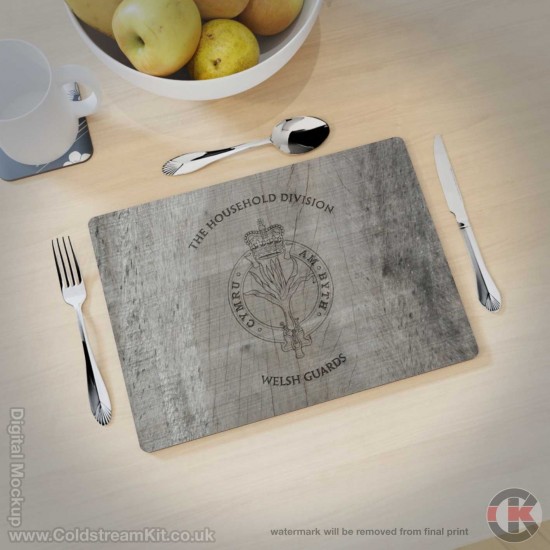 Welsh Guards Hardwood Placemats, 4 Wood Effects & 3 Sizes Available