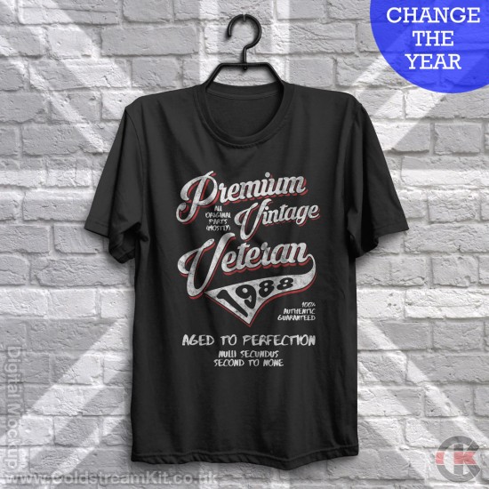 Premium Vintage Veteran T-Shirt (Change the Year)