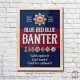 Poster Print, BlueRedBlue Banter, A4, A3, A2 Framed or Unframed Poster Print, BlueRedBlue Banter, A4, A3, A2 Framed or Unframed