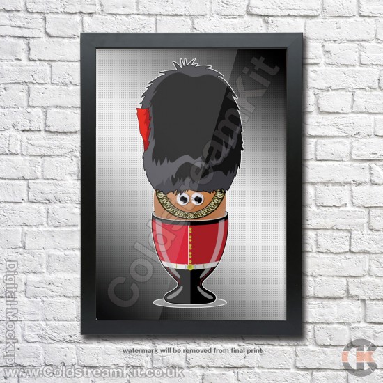 Poster Print, Boiled Egg Soldiers, Coldstream Guards, A4, A3, A2 Framed or Unframed