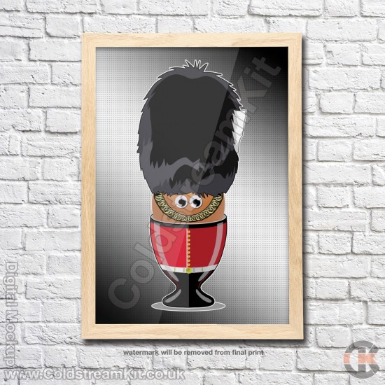 Poster Print, Boiled Egg Soldiers, Grenadier Guards, A4, A3, A2 Framed or Unframed