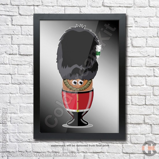 Poster Print, Boiled Egg Soldiers, Welsh Guards, A4, A3, A2 Framed or Unframed