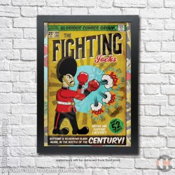 Poster Print, Fighting Guards, Scots Guards, A4, A3, A2 Framed or Unframed Poster Print, Fighting Guards, Scots Guards, A4, A3, A2 Framed or Unframed