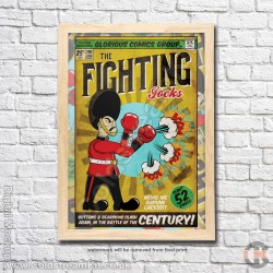 Poster Print, Fighting Guards, Scots Guards, A4, A3, A2 Framed or Unframed Poster Print, Fighting Guards, Scots Guards, A4, A3, A2 Framed or Unframed