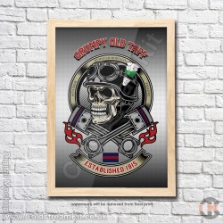 Poster Print, Grumpy Old Taff, Welsh Guards, A4, A3, A2 Framed or Unframed Poster Print, Grumpy Old Taff, Welsh Guards, A4, A3, A2 Framed or Unframed