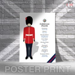 Poster Print, Coldstream Guards Regimental Information, A4, A3, A2 Framed or Unframed Poster Print, Coldstream Guards Regimental Information, A4, A3, A2 Framed or Unframed