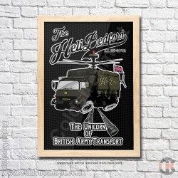 Poster Print, Heli-Bedford (Bedi-Copter), A4, A3, A2 Framed or Unframed Poster Print, Heli-Bedford (Bedi-Copter), A4, A3, A2 Framed or Unframed
