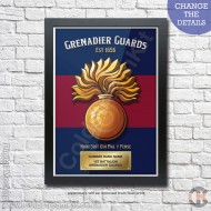 Poster Print, Grenadier Guards (Grenade), A4, A3, A2 Framed or Unframed Poster Print, Grenadier Guards (Grenade), A4, A3, A2 Framed or Unframed
